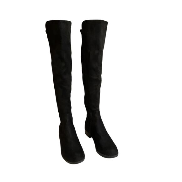 Unisa Boots Women's 7M Black Over The Knee Tall Riding Pull On Fabric Stretch - Picture 2 of 15